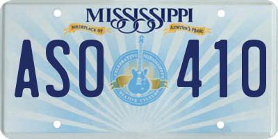 MS license plate ASO410