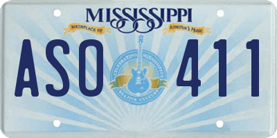 MS license plate ASO411