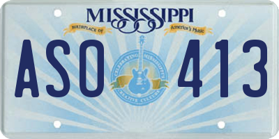 MS license plate ASO413