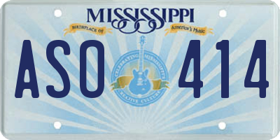 MS license plate ASO414