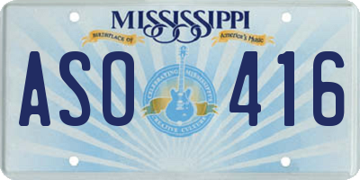 MS license plate ASO416