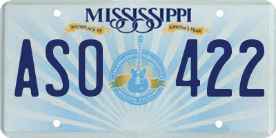 MS license plate ASO422