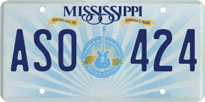 MS license plate ASO424