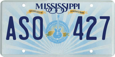 MS license plate ASO427