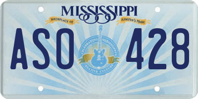 MS license plate ASO428