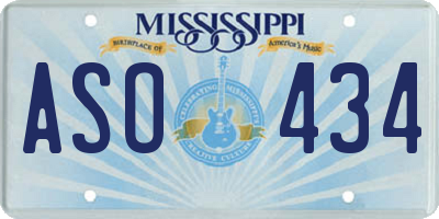 MS license plate ASO434