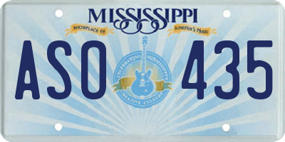 MS license plate ASO435