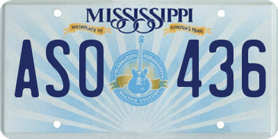 MS license plate ASO436