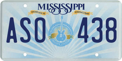 MS license plate ASO438