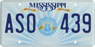 MS license plate ASO439