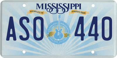 MS license plate ASO440