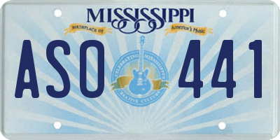 MS license plate ASO441