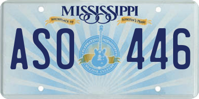 MS license plate ASO446