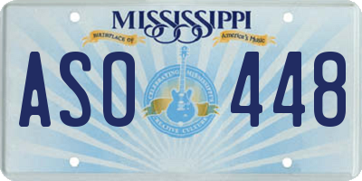 MS license plate ASO448