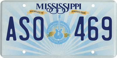 MS license plate ASO469