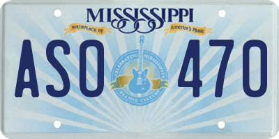 MS license plate ASO470