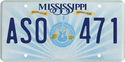 MS license plate ASO471
