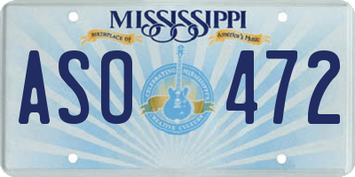 MS license plate ASO472