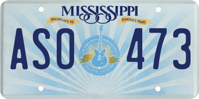 MS license plate ASO473