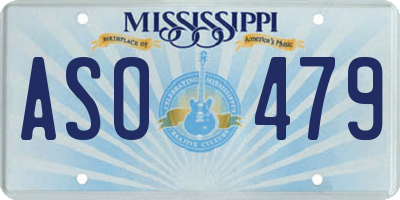 MS license plate ASO479