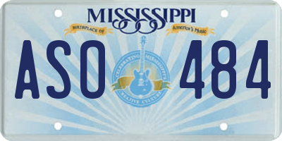 MS license plate ASO484