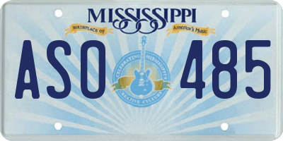 MS license plate ASO485