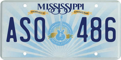 MS license plate ASO486