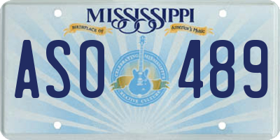 MS license plate ASO489