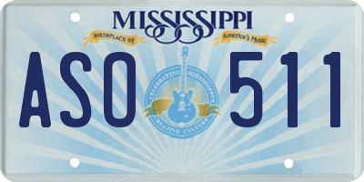 MS license plate ASO511