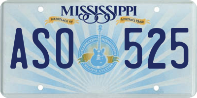 MS license plate ASO525