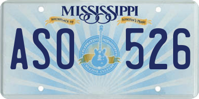 MS license plate ASO526