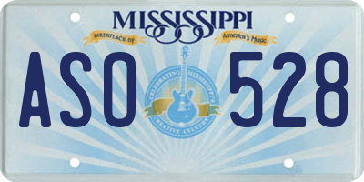 MS license plate ASO528