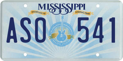 MS license plate ASO541