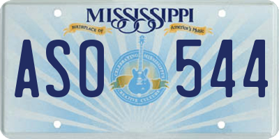 MS license plate ASO544