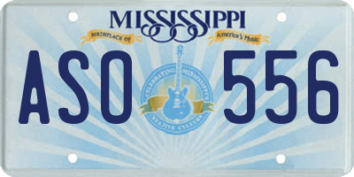 MS license plate ASO556