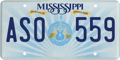 MS license plate ASO559