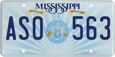 MS license plate ASO563