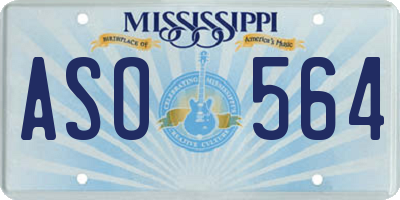 MS license plate ASO564