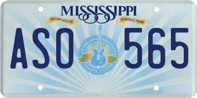MS license plate ASO565