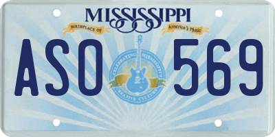 MS license plate ASO569