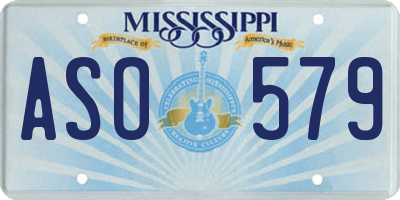 MS license plate ASO579