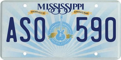 MS license plate ASO590