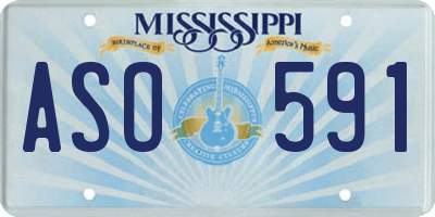 MS license plate ASO591