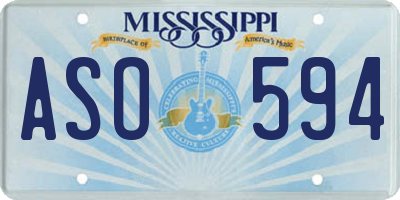 MS license plate ASO594