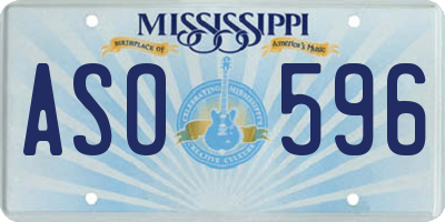 MS license plate ASO596