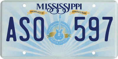 MS license plate ASO597