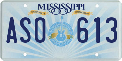 MS license plate ASO613