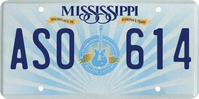 MS license plate ASO614