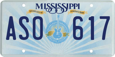 MS license plate ASO617