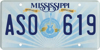 MS license plate ASO619